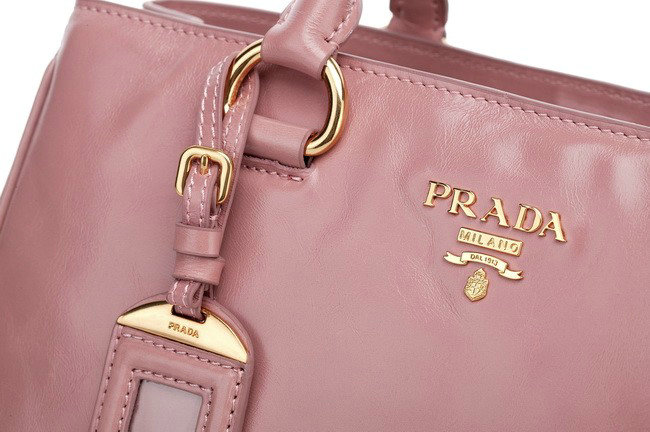 2014 Prada bright Leather Tote Bag for sale BN2533 lightpink - Click Image to Close